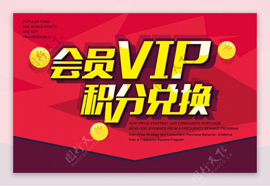 VIP积分兑换活动海报psd素材