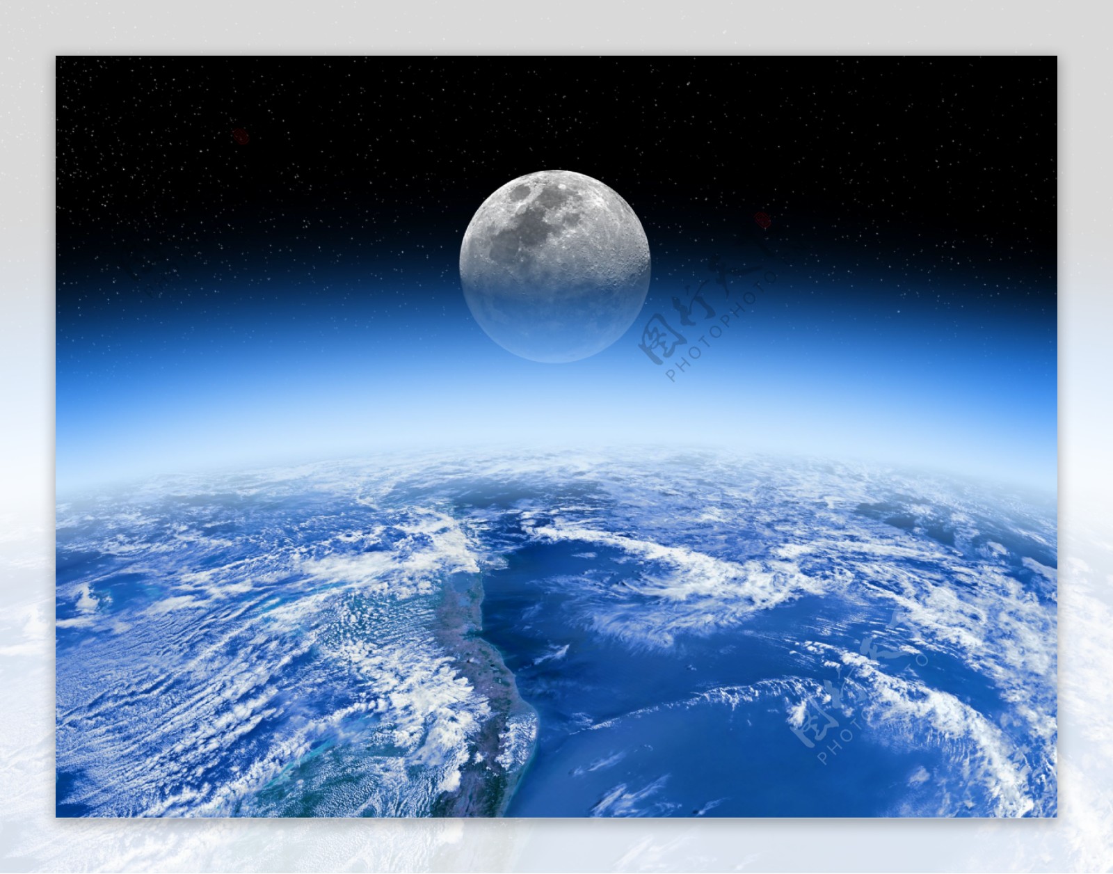 月球与地球图片