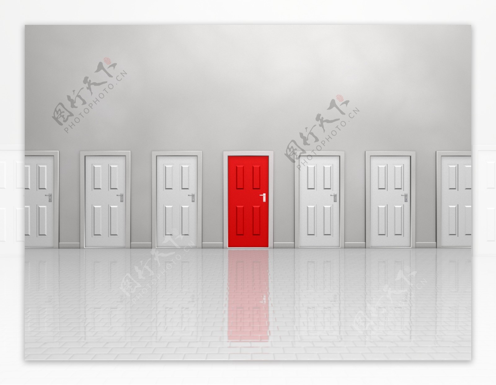 红色的门与白色的门