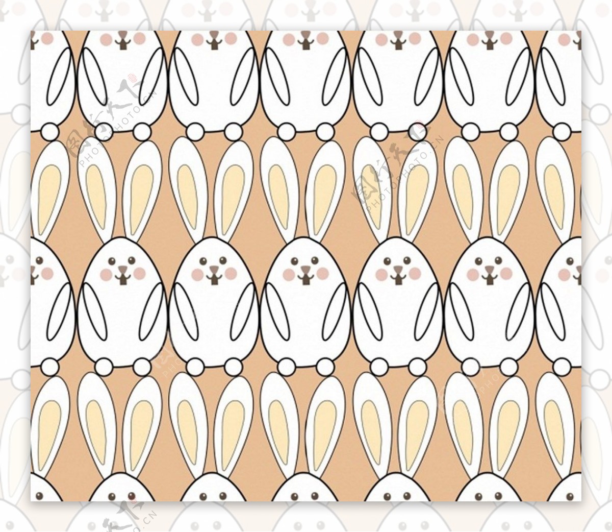 兔子花纹背景