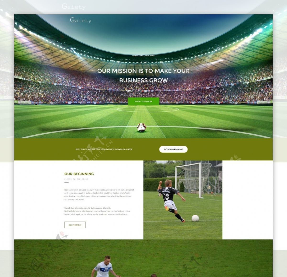 足球竟赛专题网站模板