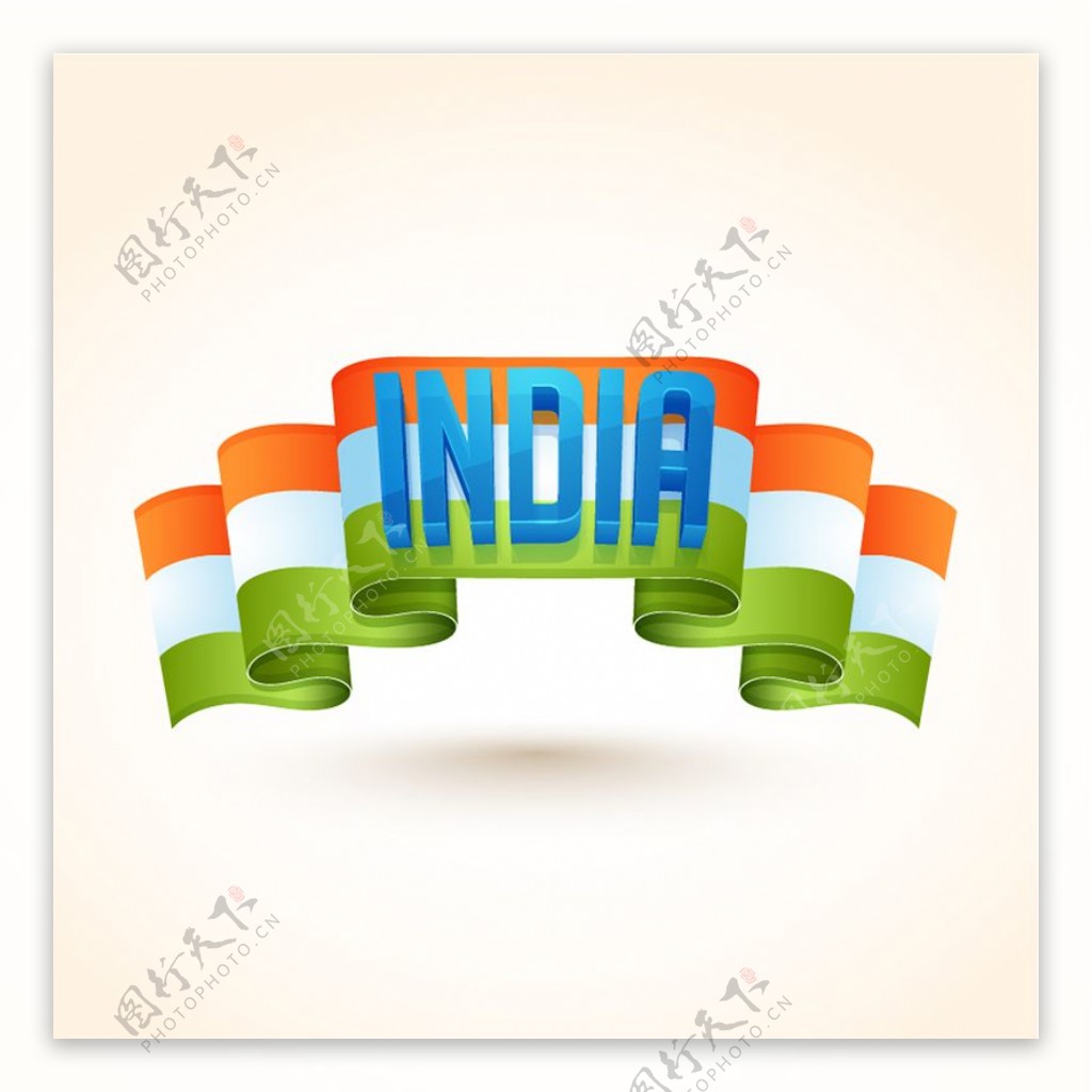 印度共和国国旗背景