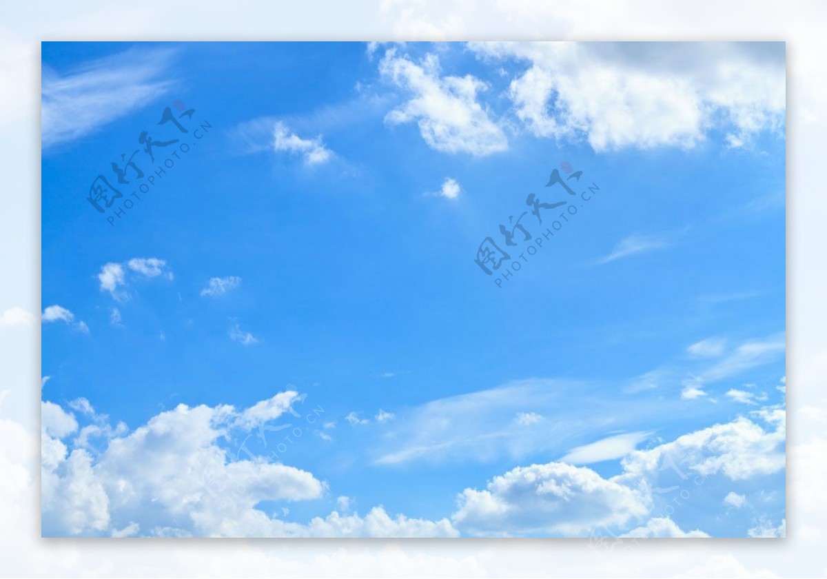 蓝天白云风景素材图片