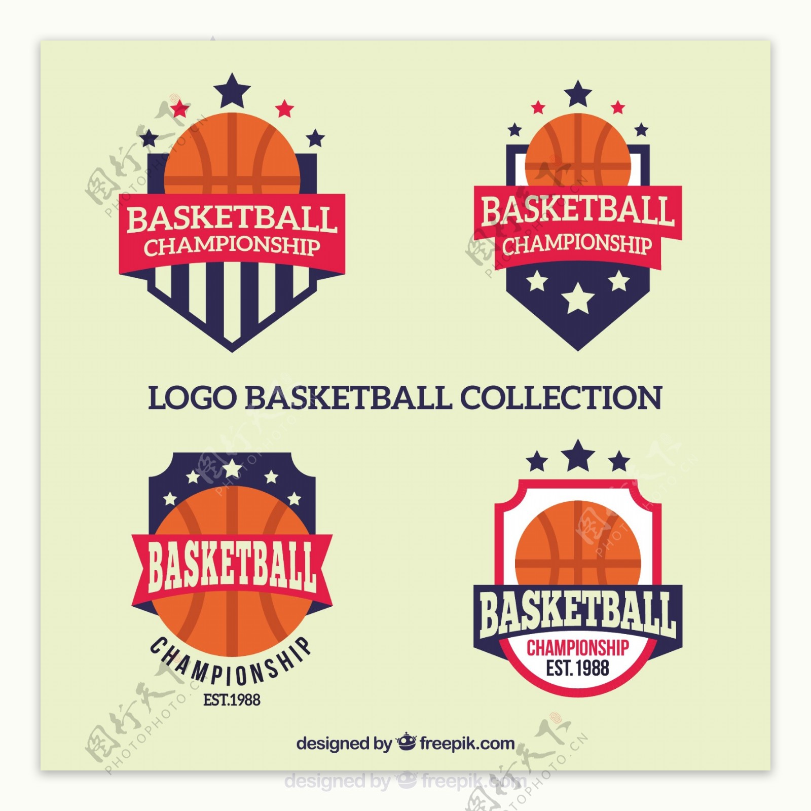 平面设计中篮球标识的收集