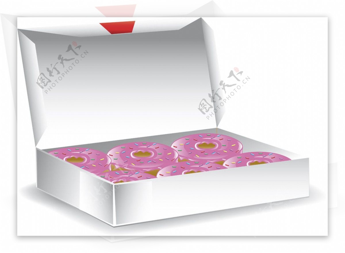盒子里的紫色甜甜圈图片
