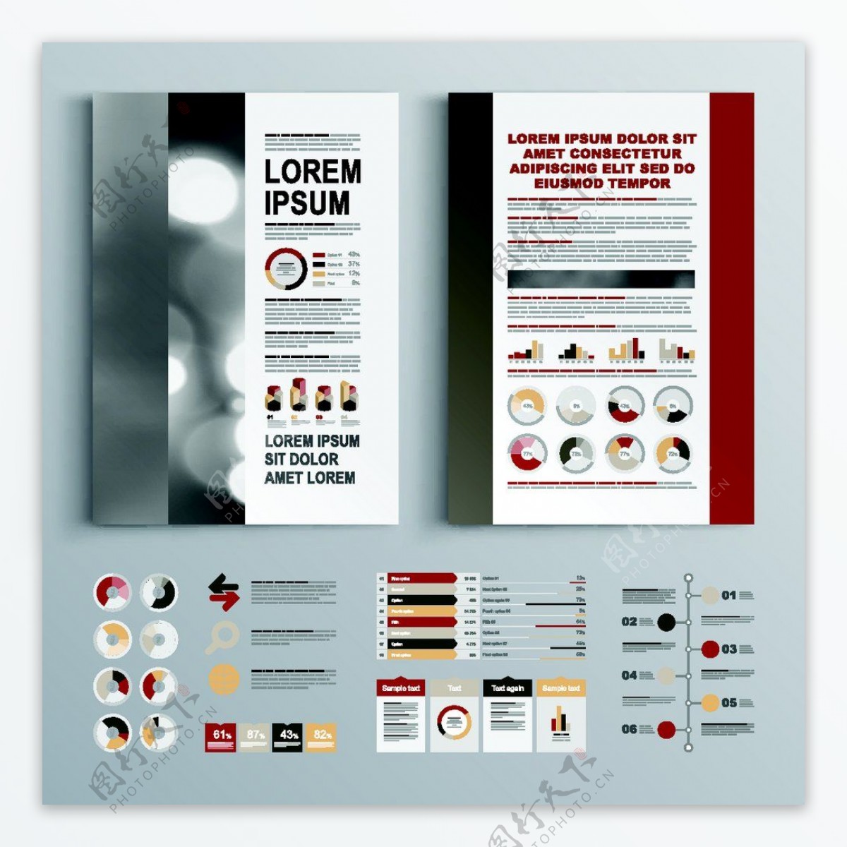 信息图表宣传单版式设计图片