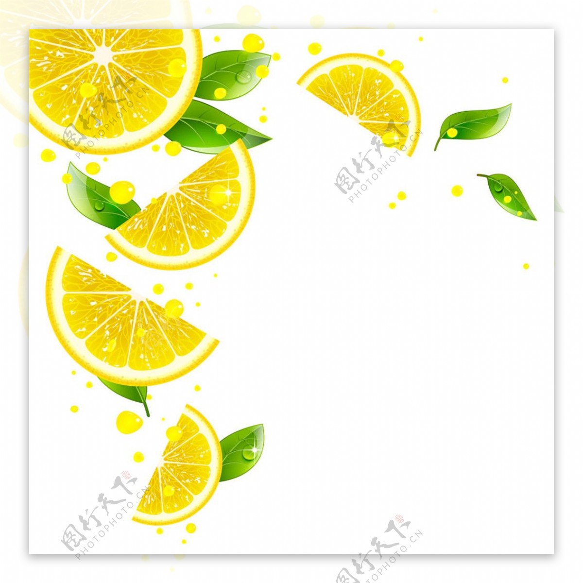 柠檬片背景图片