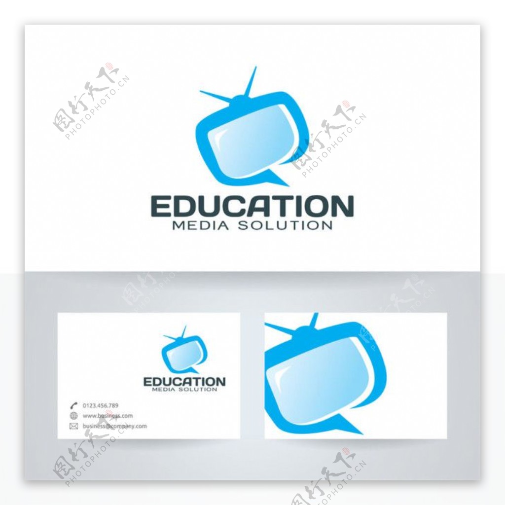 TV电视教育标志图片