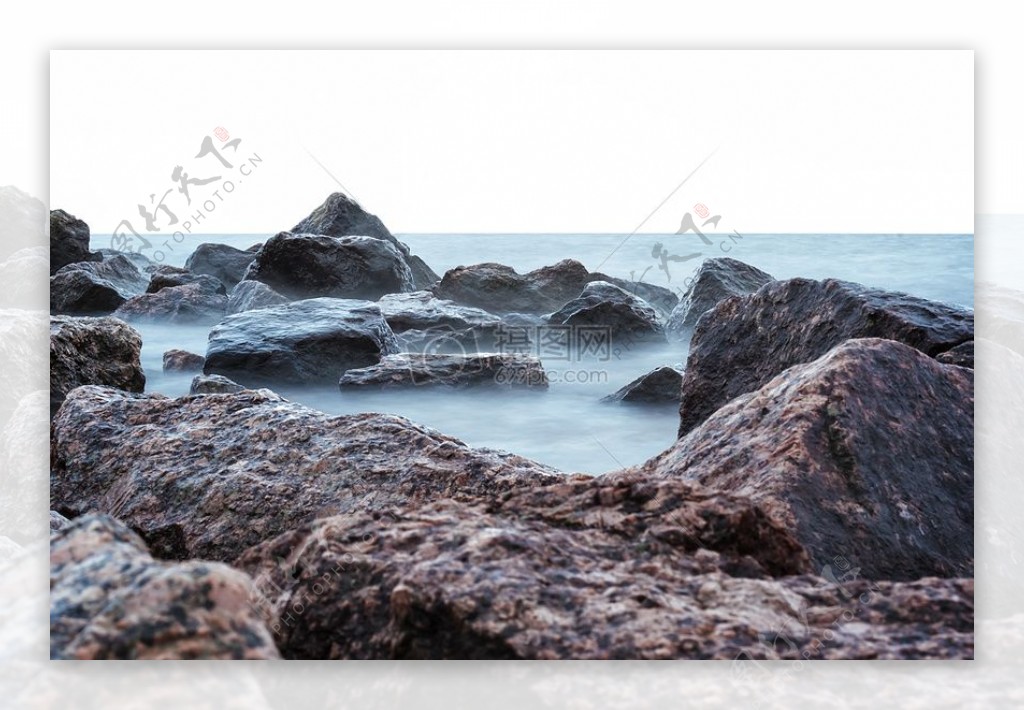 海水岩石雾石头蒸汽花岗岩海湾