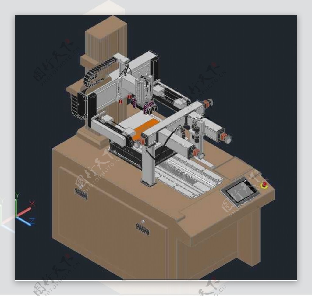 丝印机机械模型