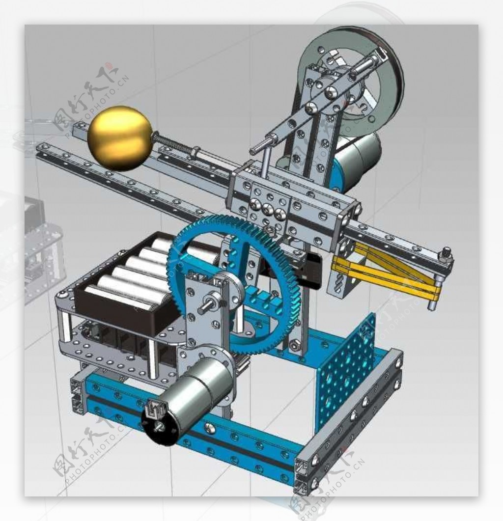 乒乓球发射装置机械模型