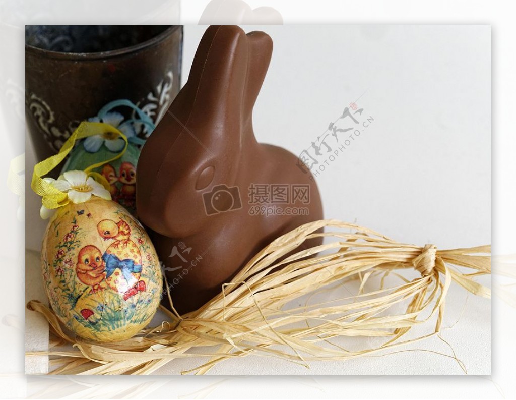 用巧克力做的兔子