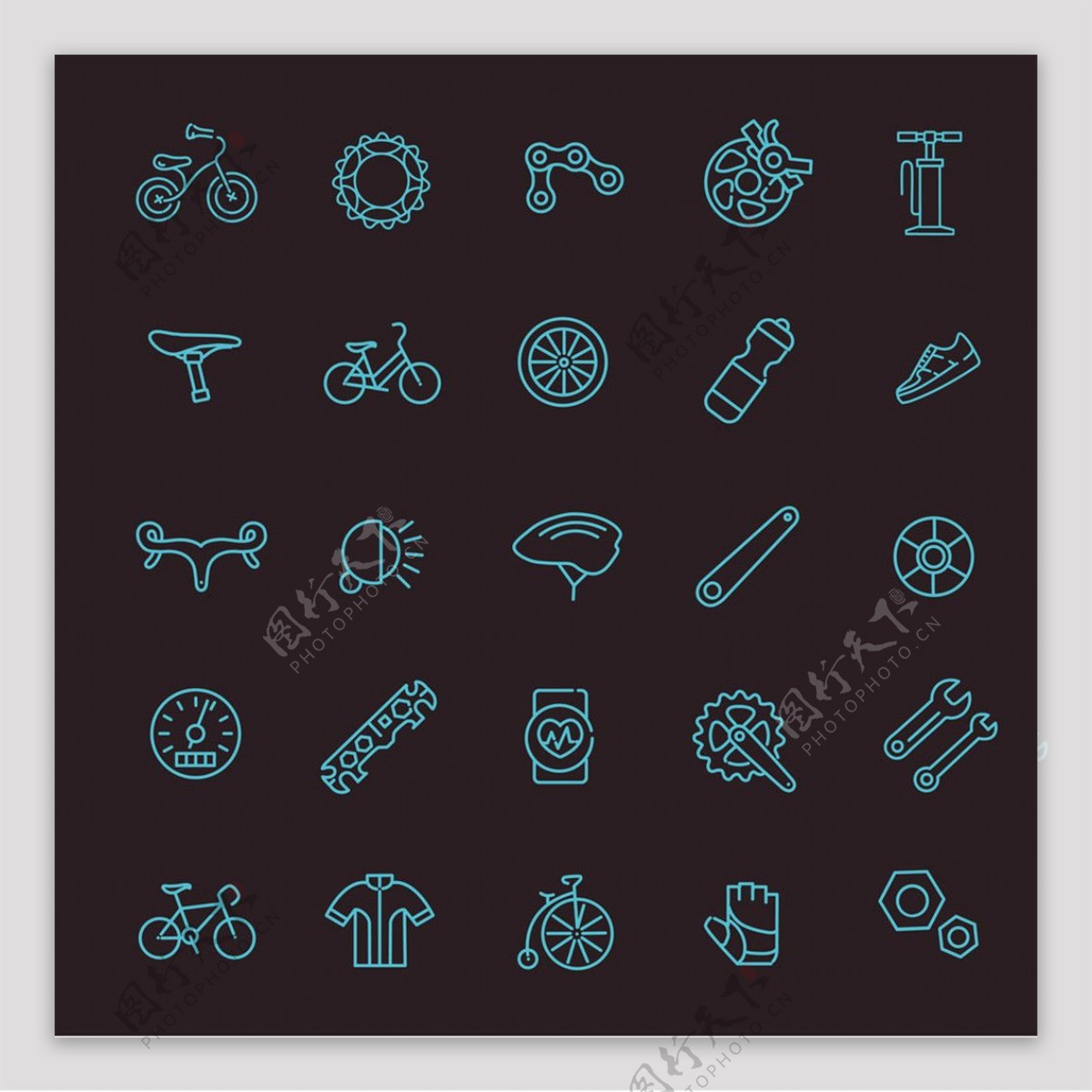 创意自行车图标图片