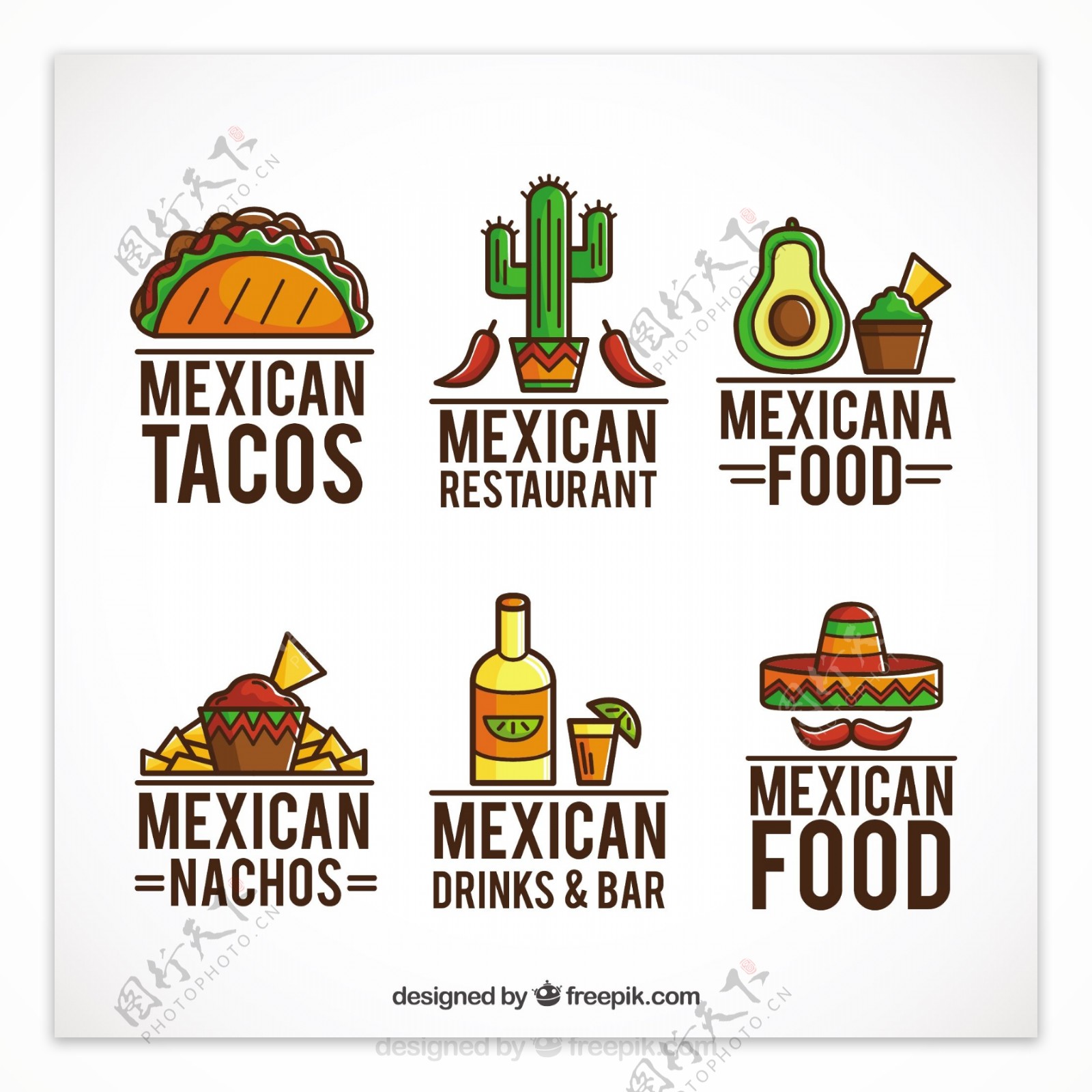 墨西哥食品标识集合与概要