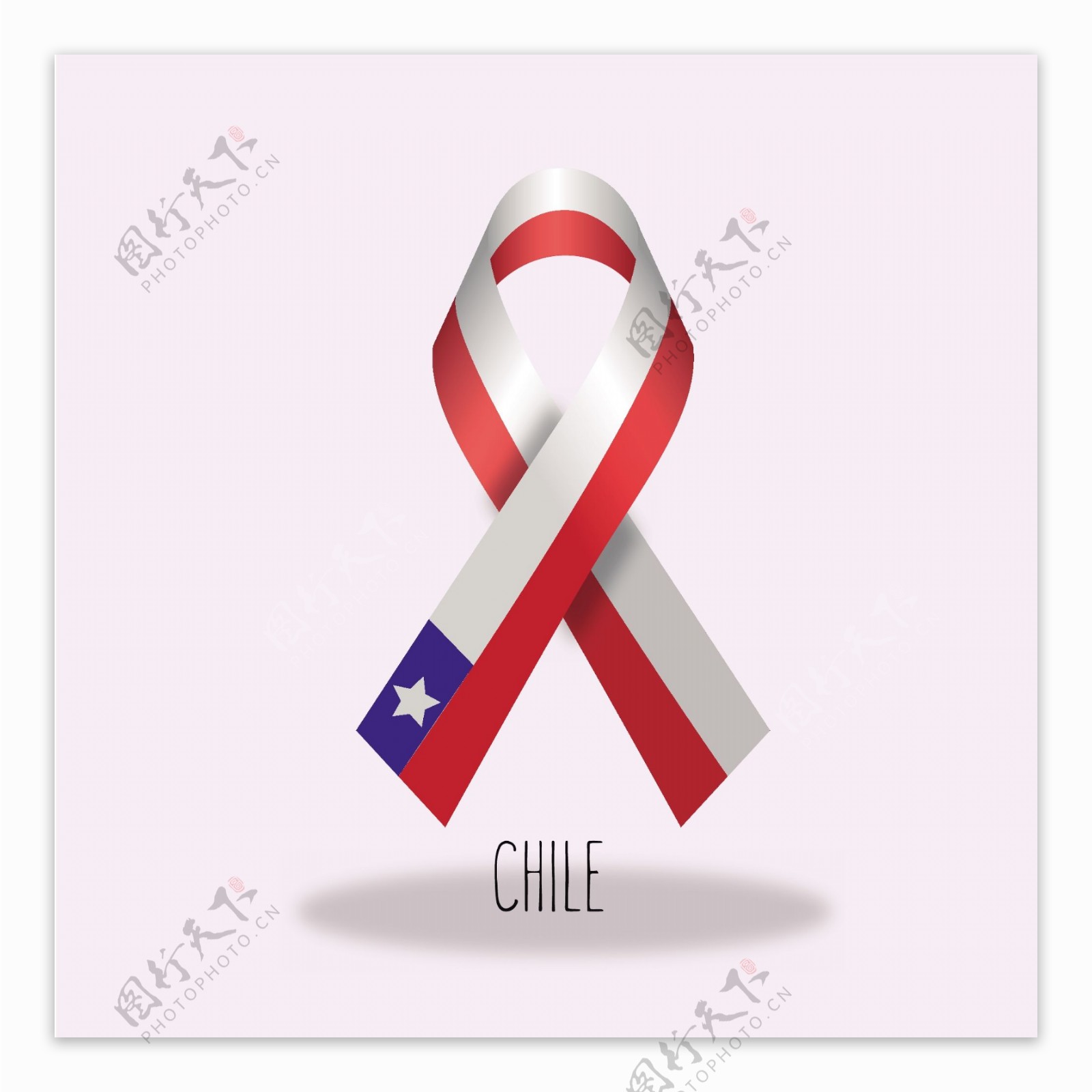 智利国旗丝带设计