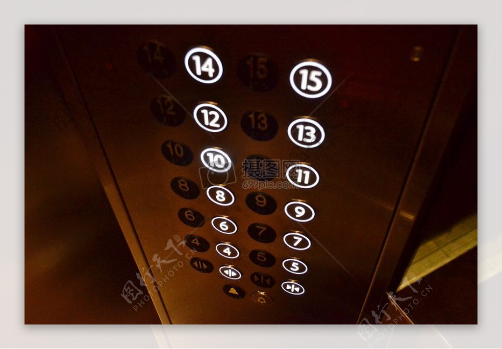 电梯里的电梯按钮