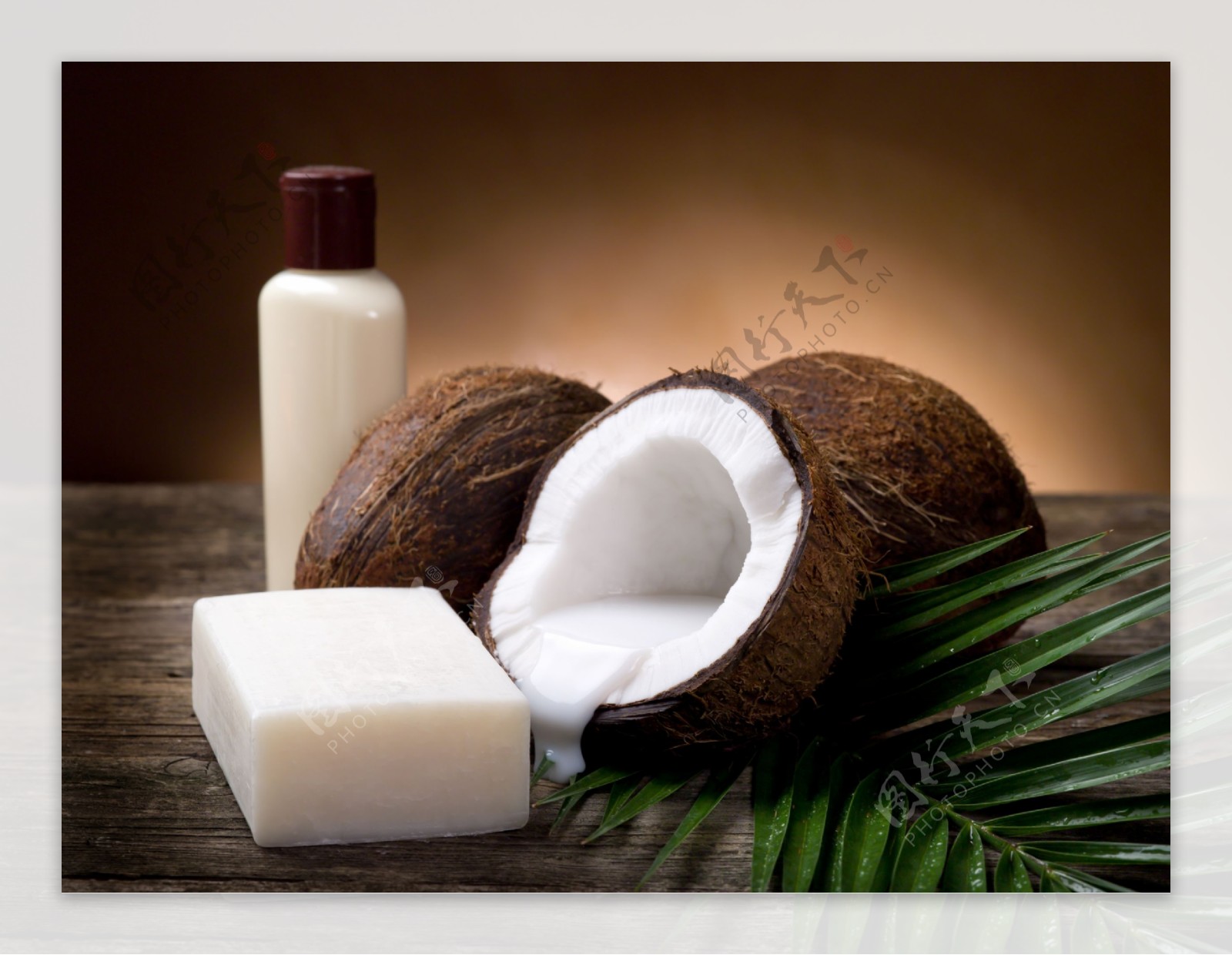 椰子与肥皂图片
