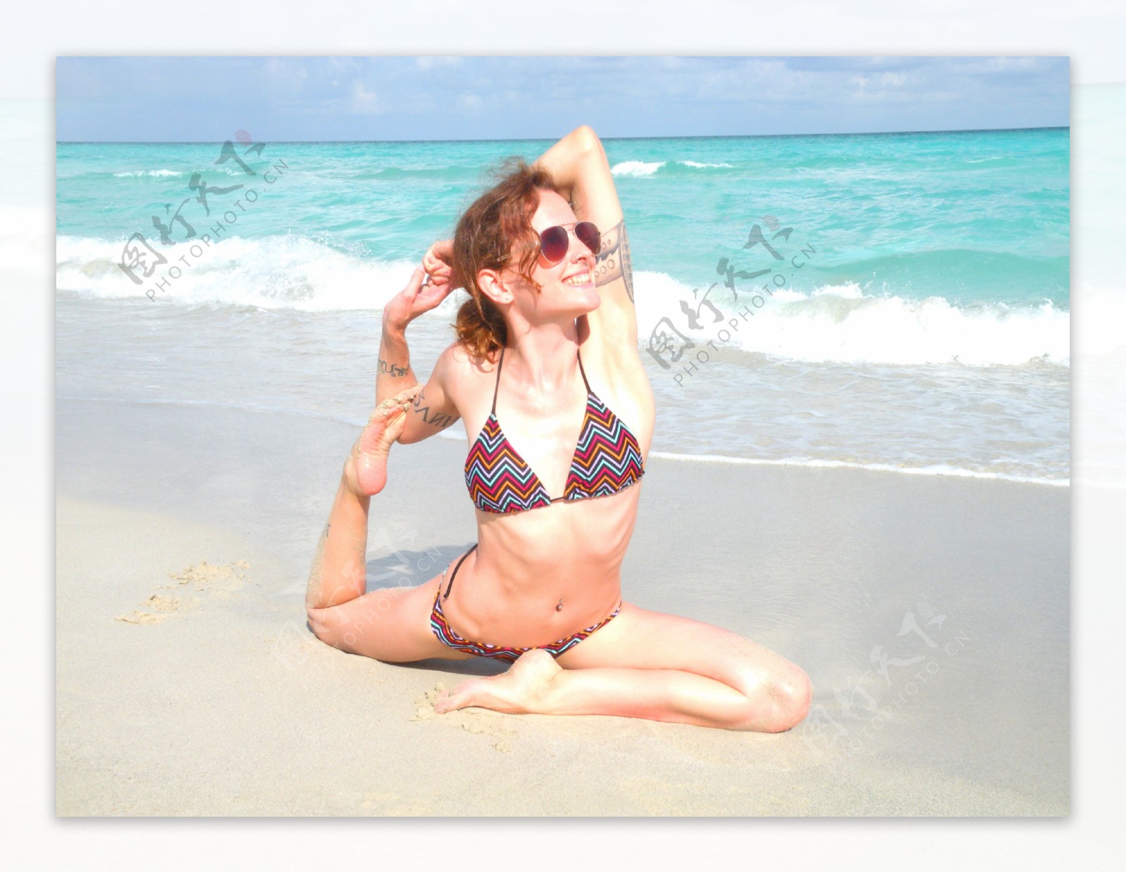 海边瑜伽图片
