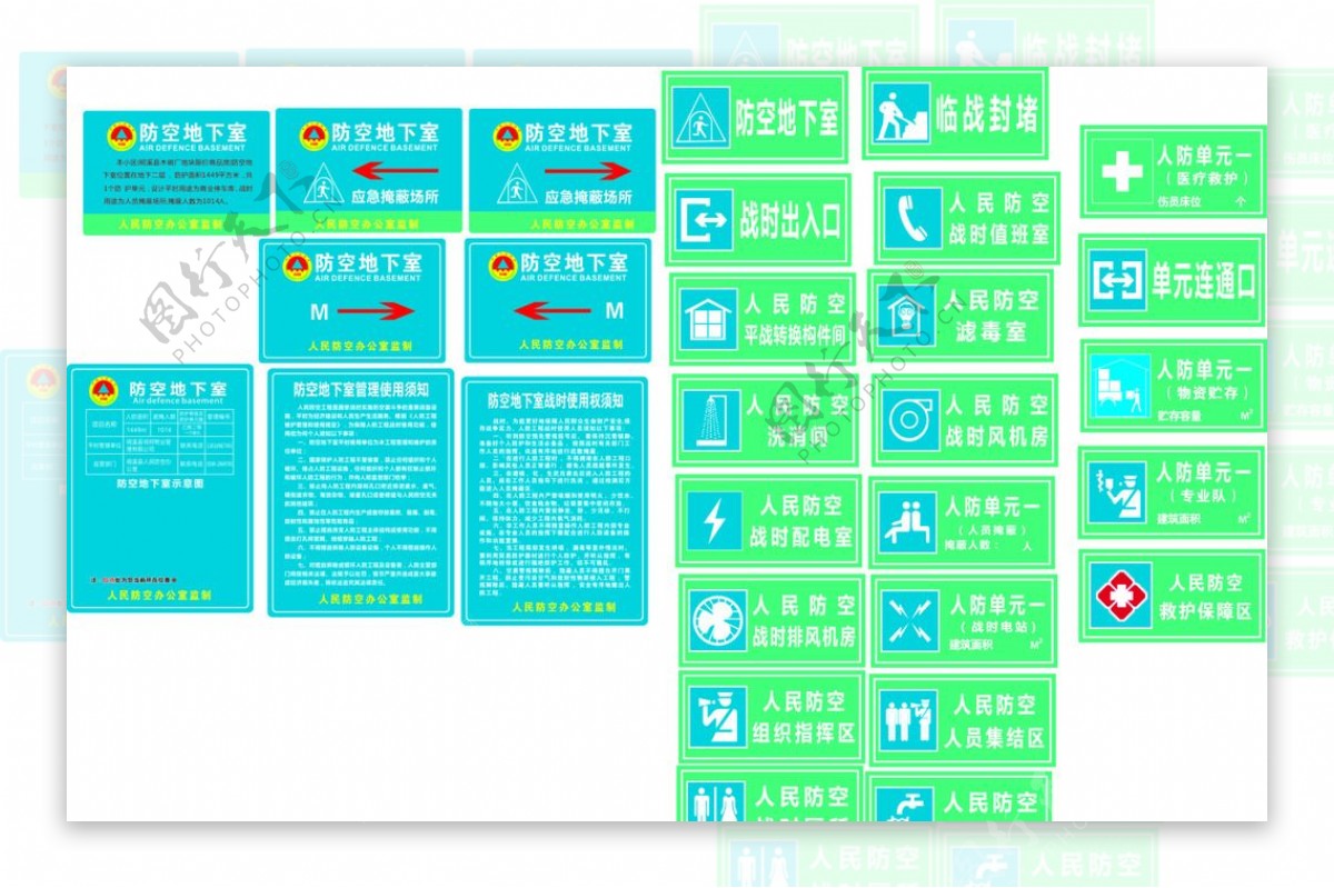 人民防空标识牌