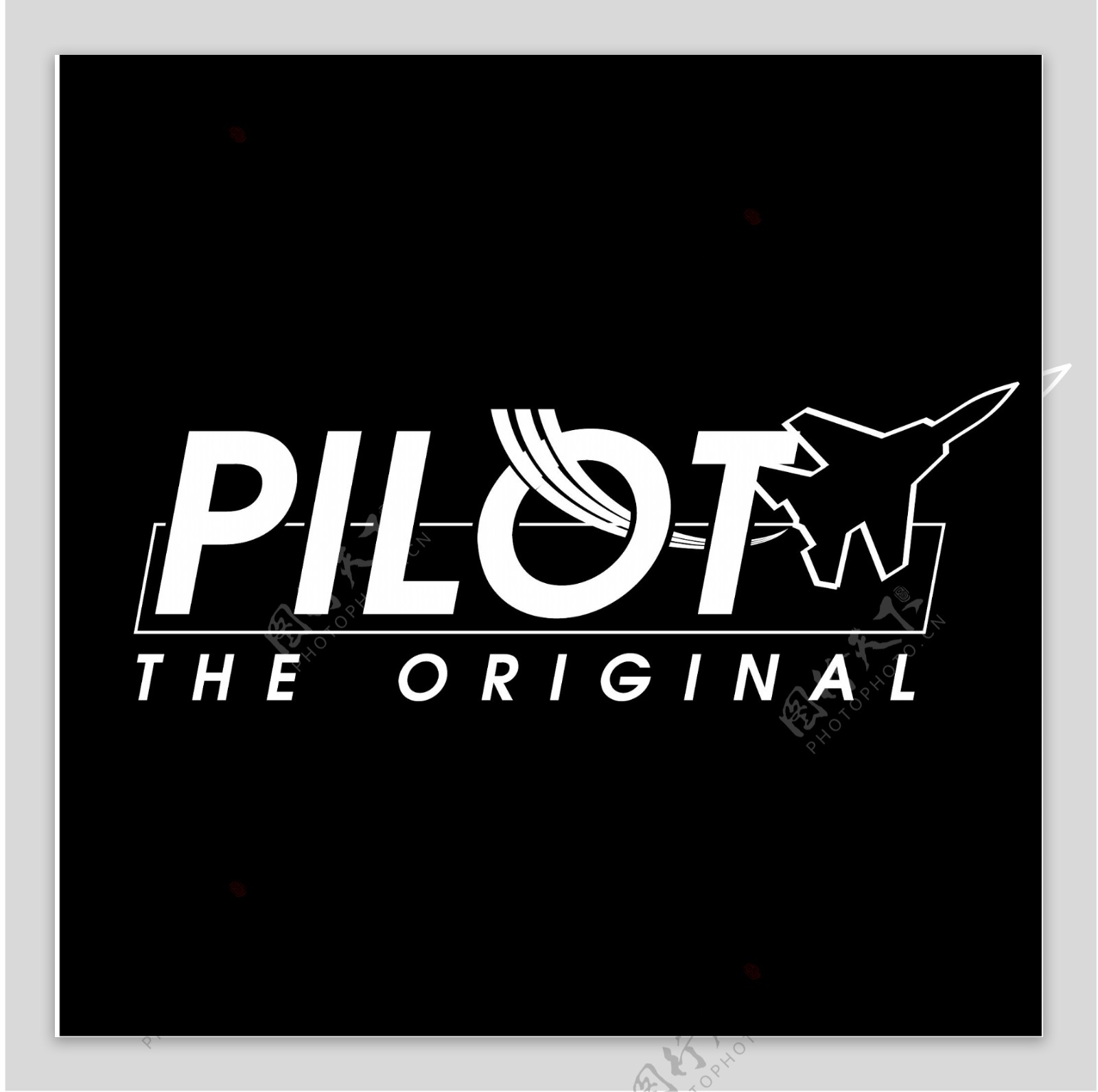 PILOT飞机小图标logo设计