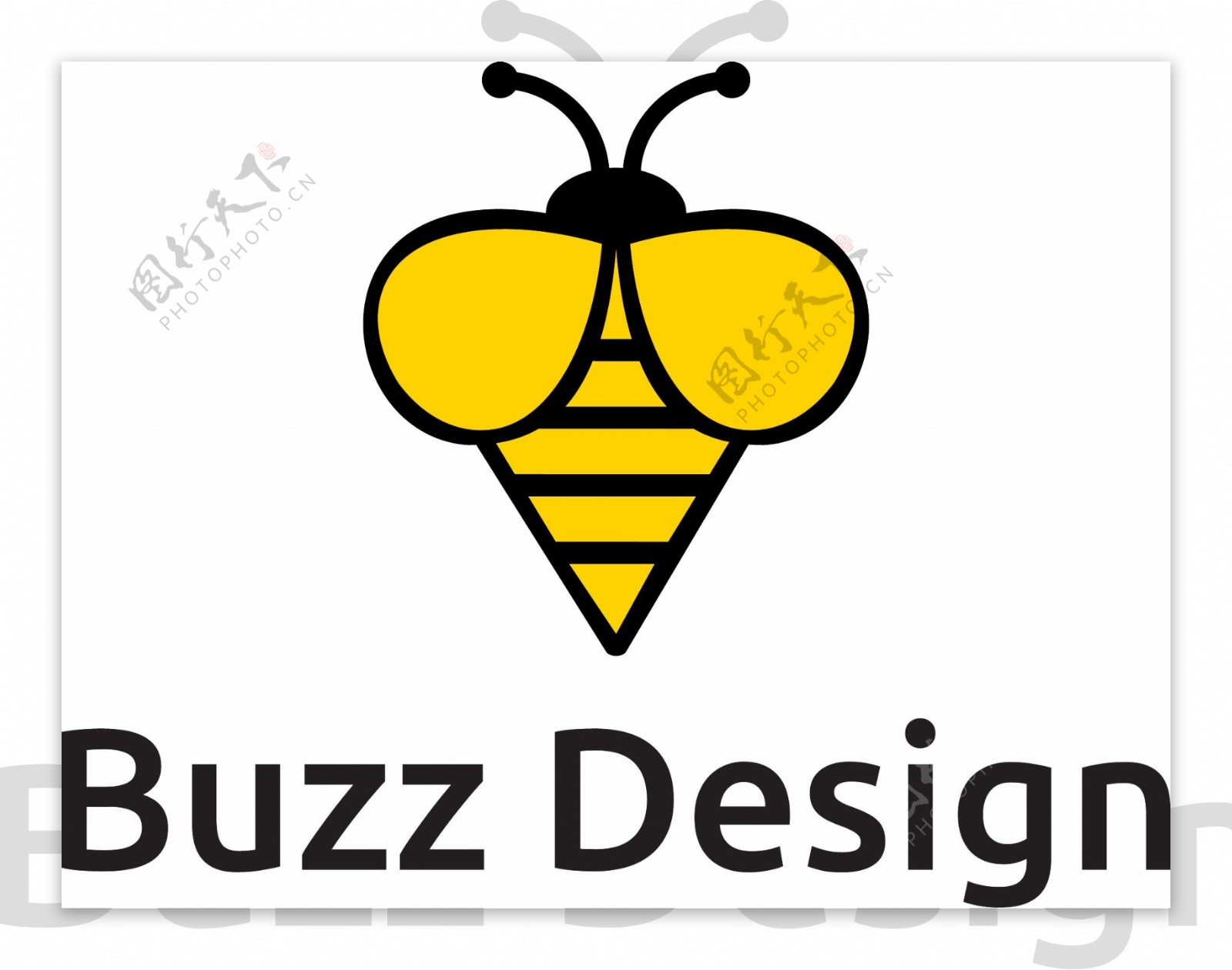 卡通蜜蜂矢量logo