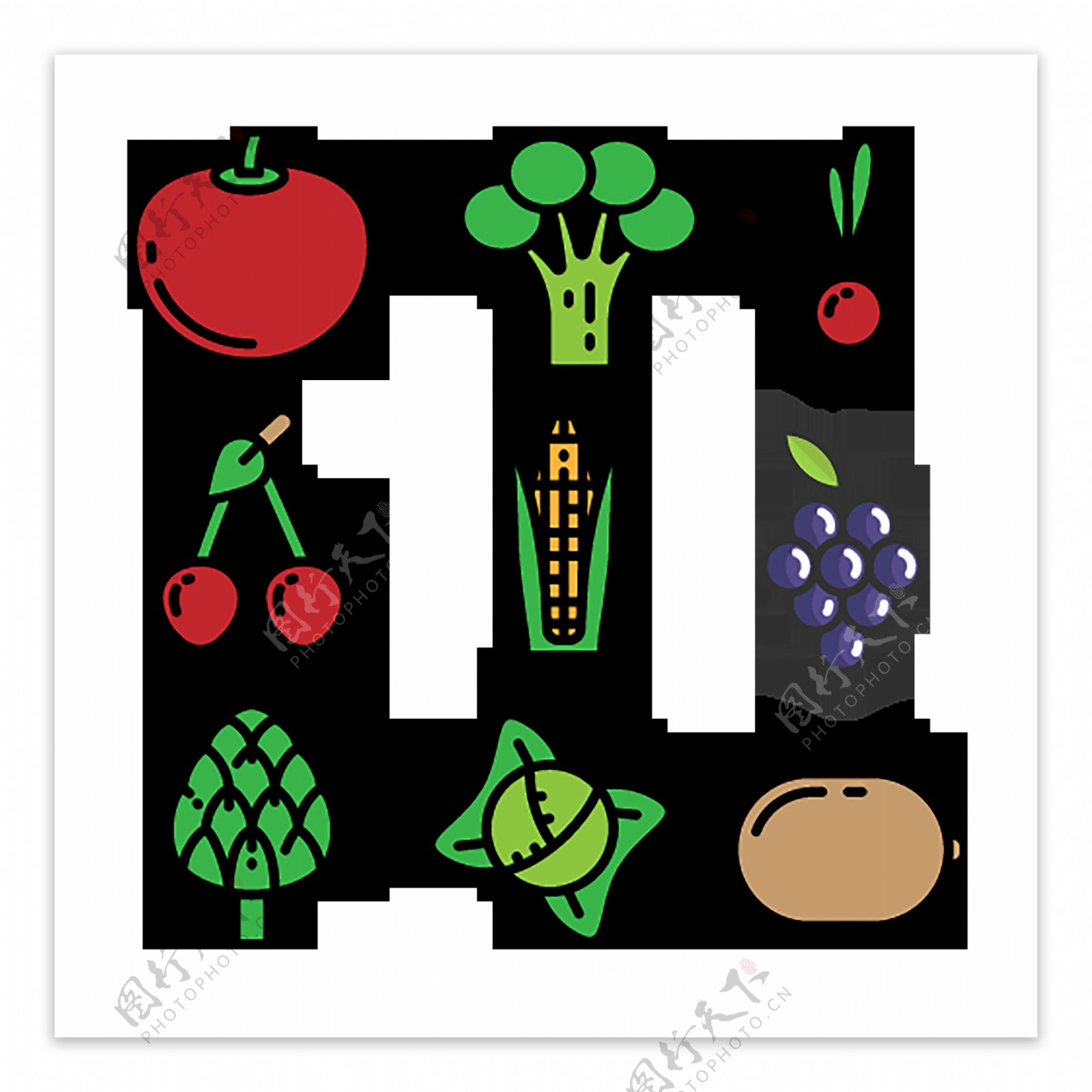 蔬菜食物的图标集免费下载