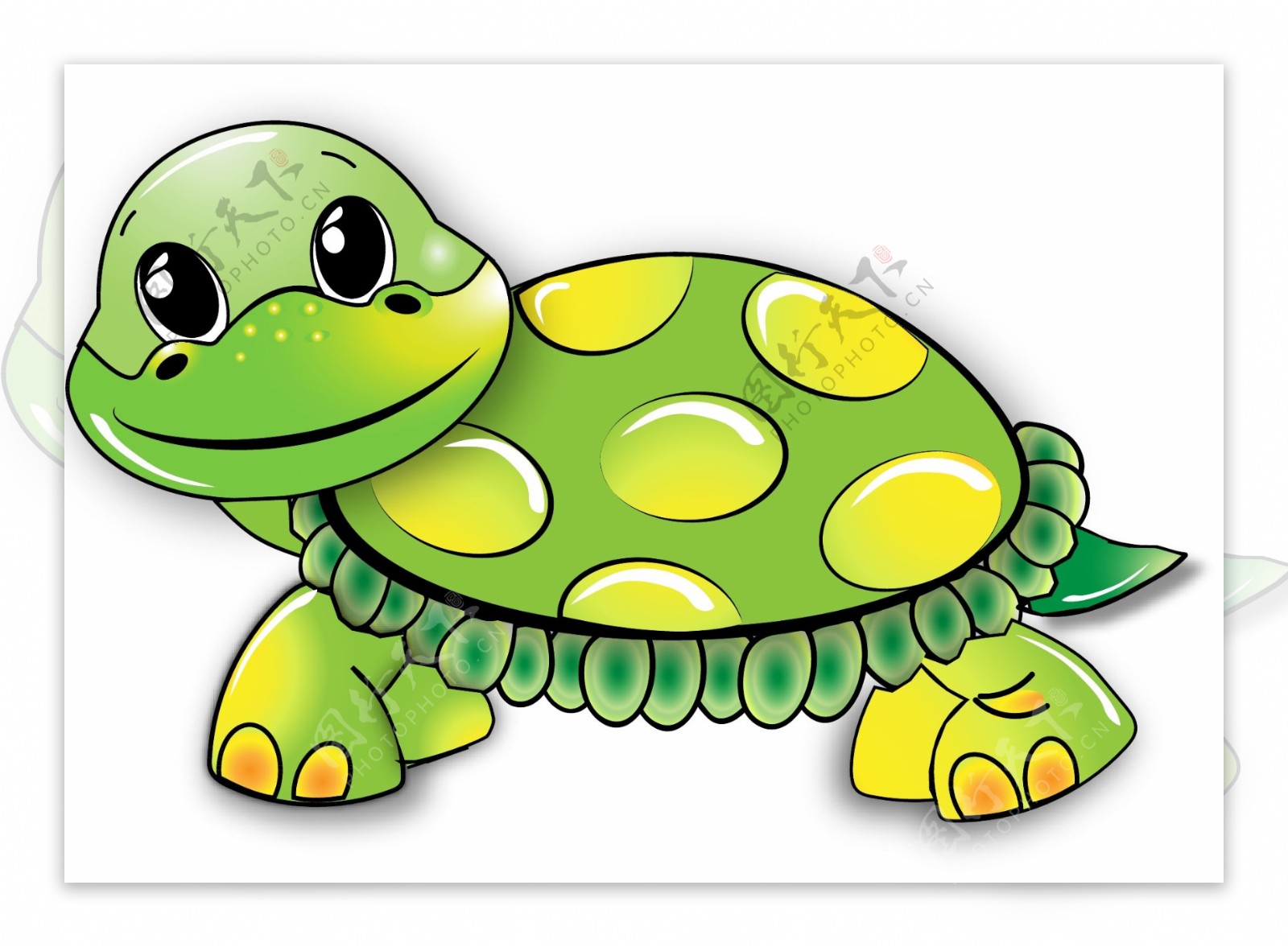 彩色卡通手绘乌龟插图背景图片免费下载 - 觅知网
