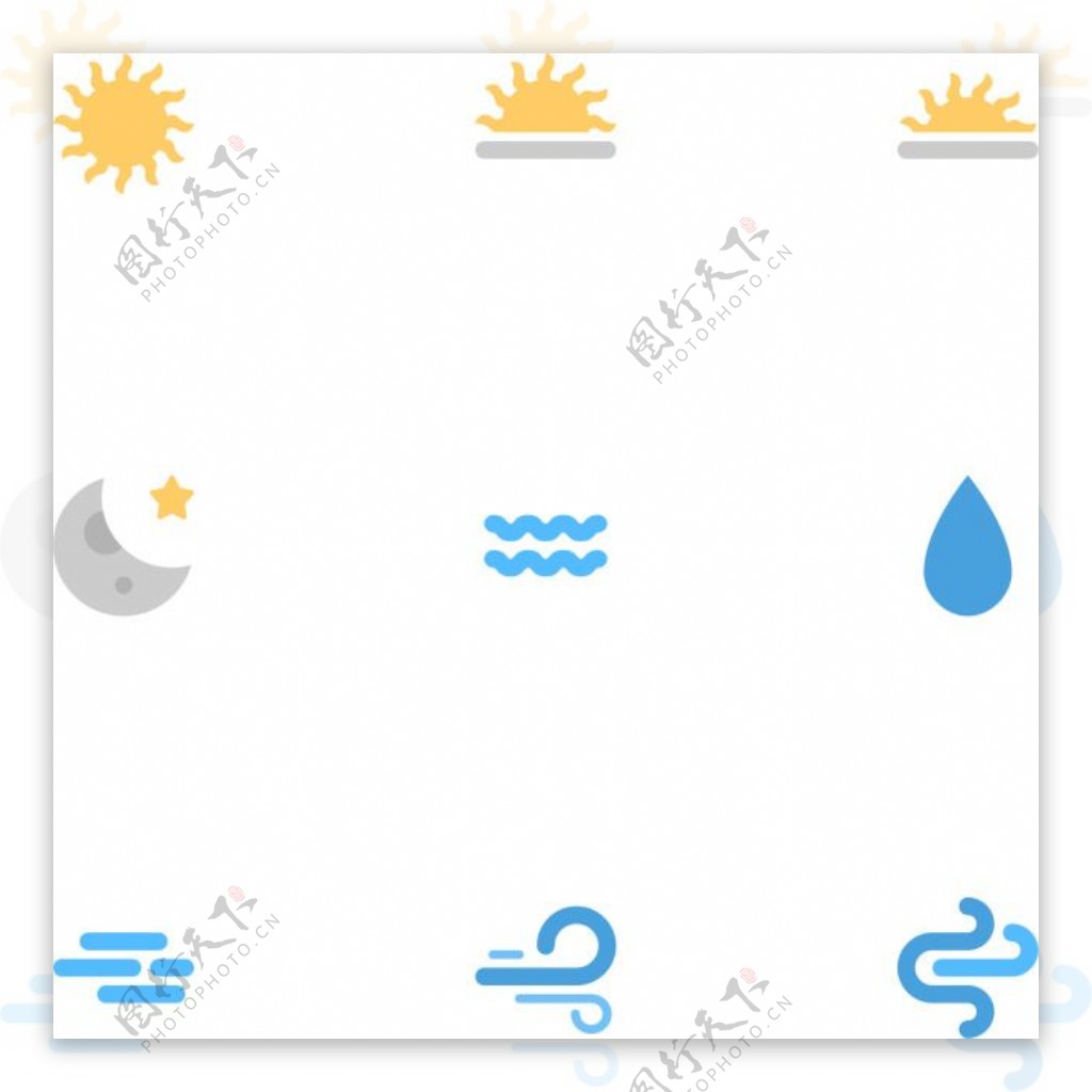 天气类精致矢量图标ai源文件彩色