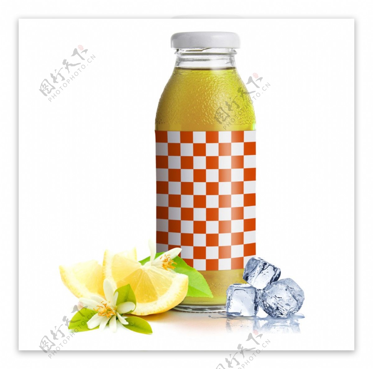果汁玻璃瓶包装设计素材