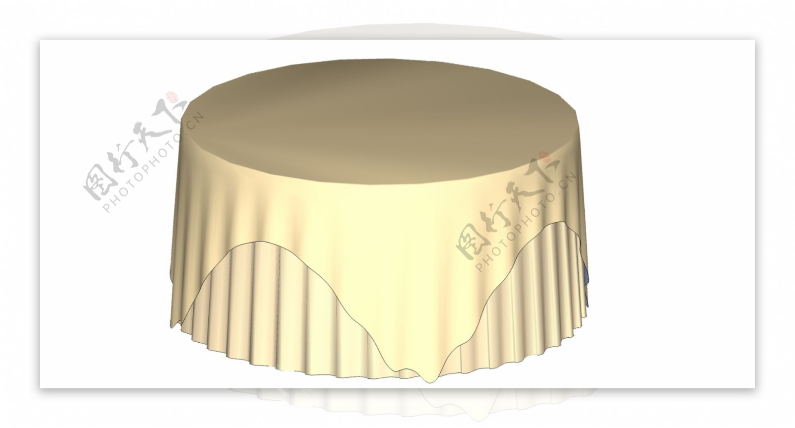 3D立体圆形餐桌婚礼效果素材