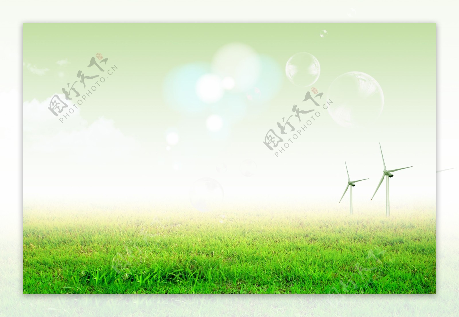 绿色环保PSD背景图片模板
