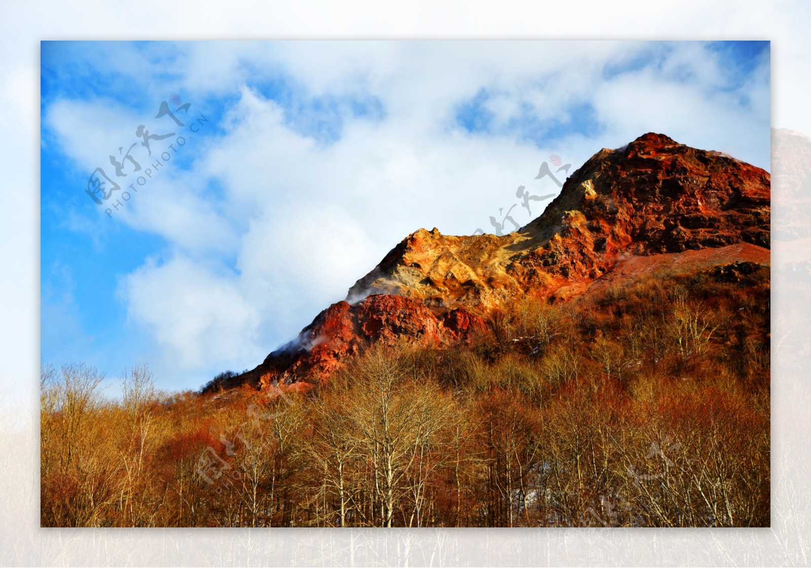 日本北海道昭和新山风景