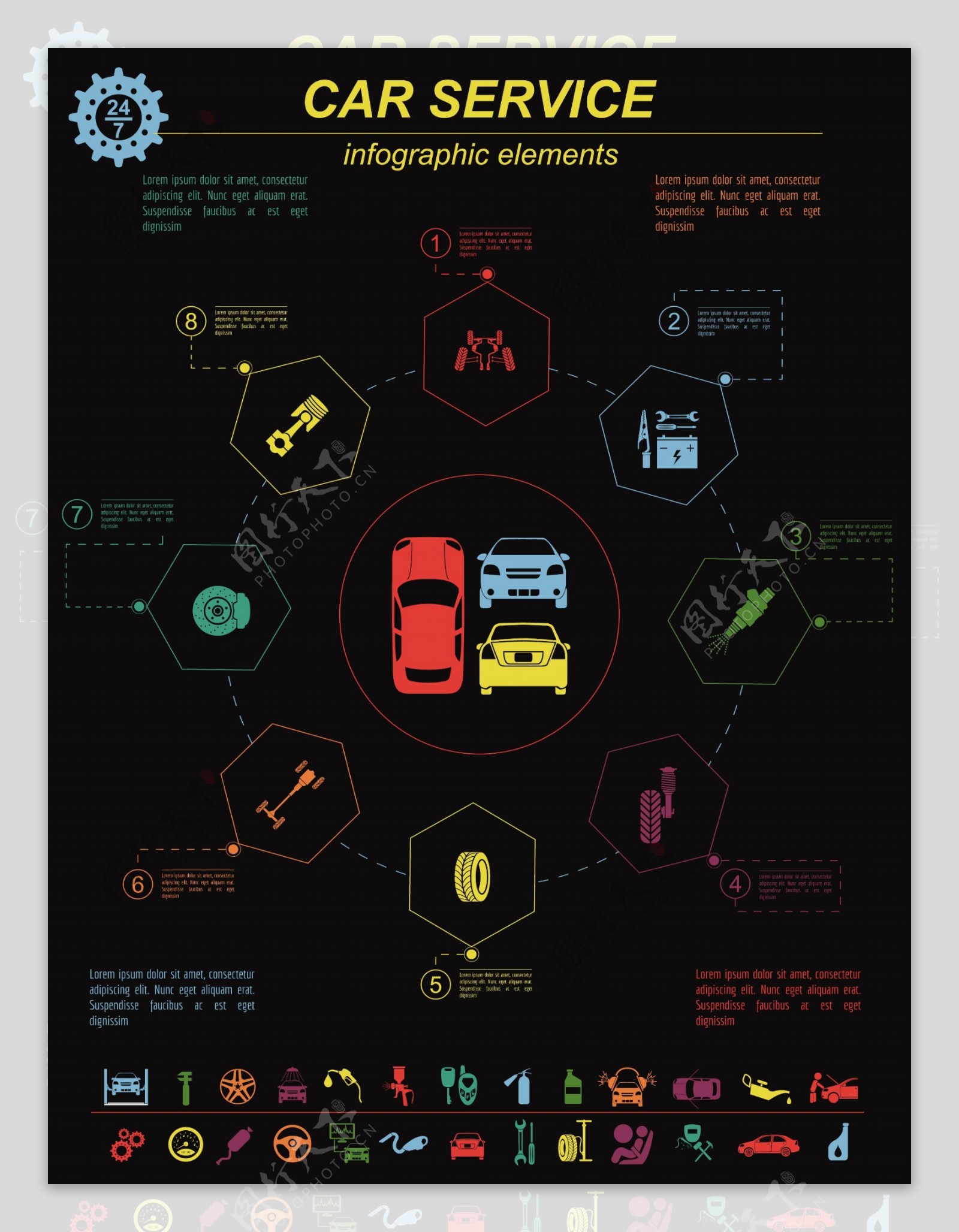 创意汽车服务信息设计图