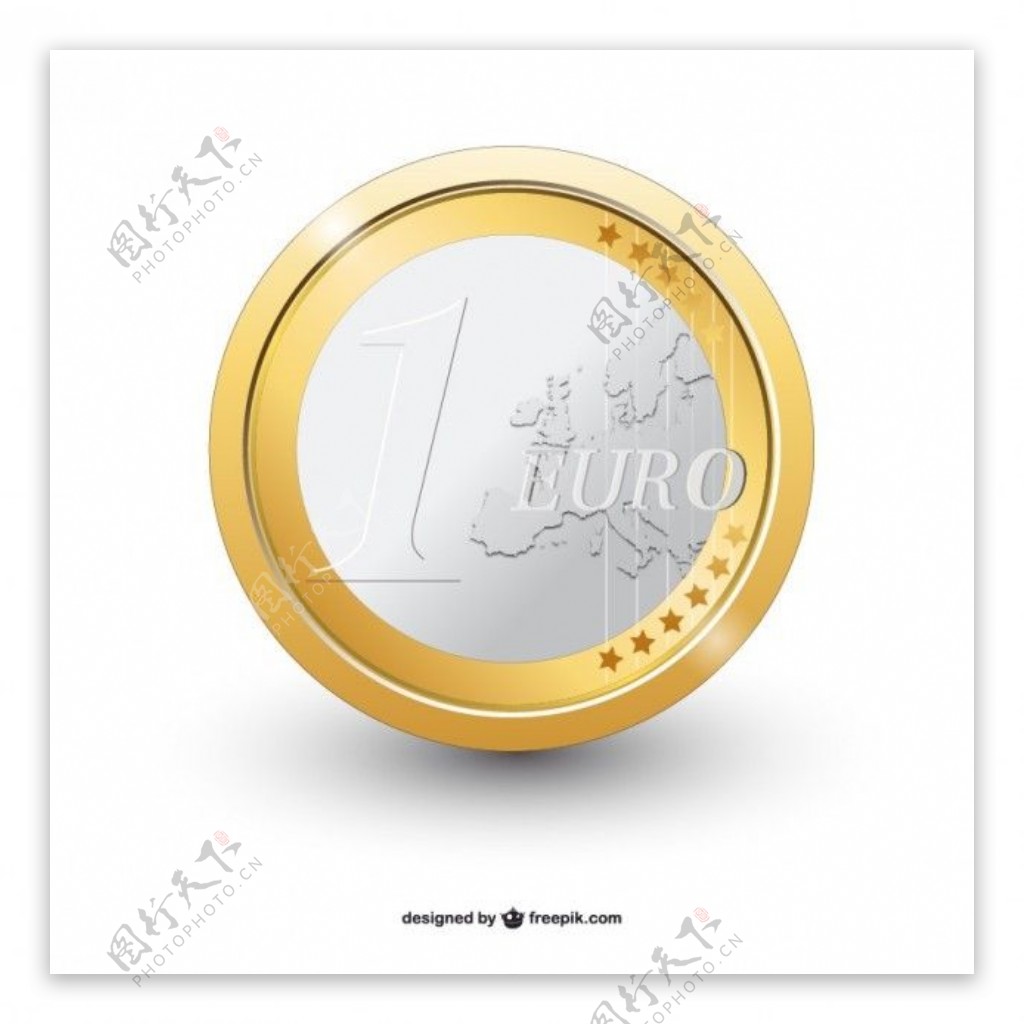 一个欧元硬币向量