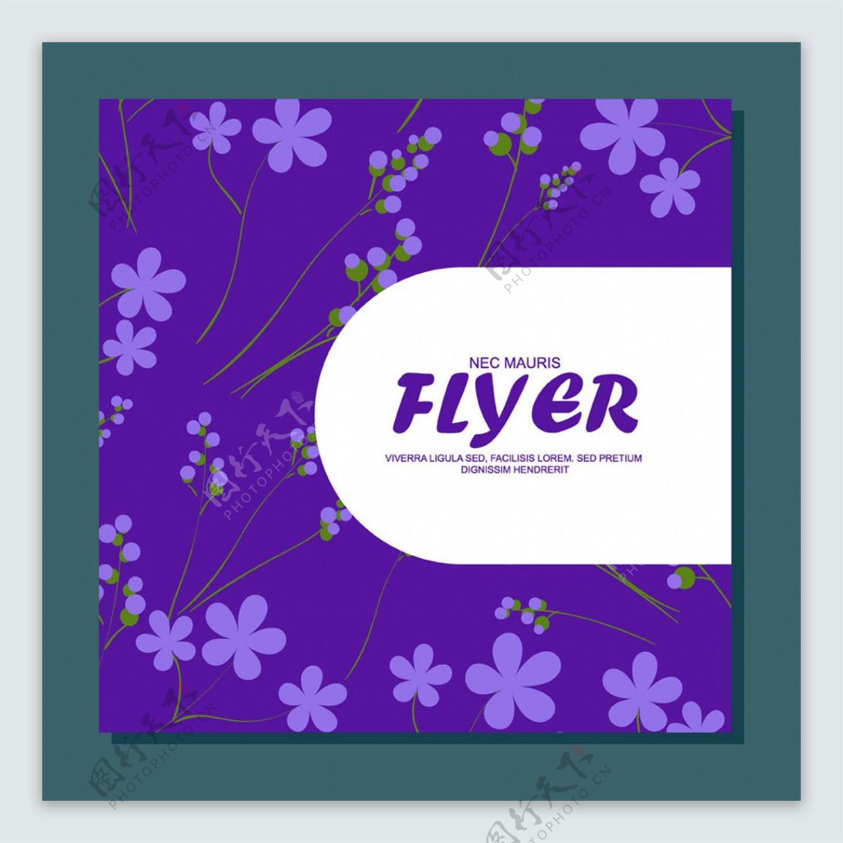 紫色花朵背景图案图片1