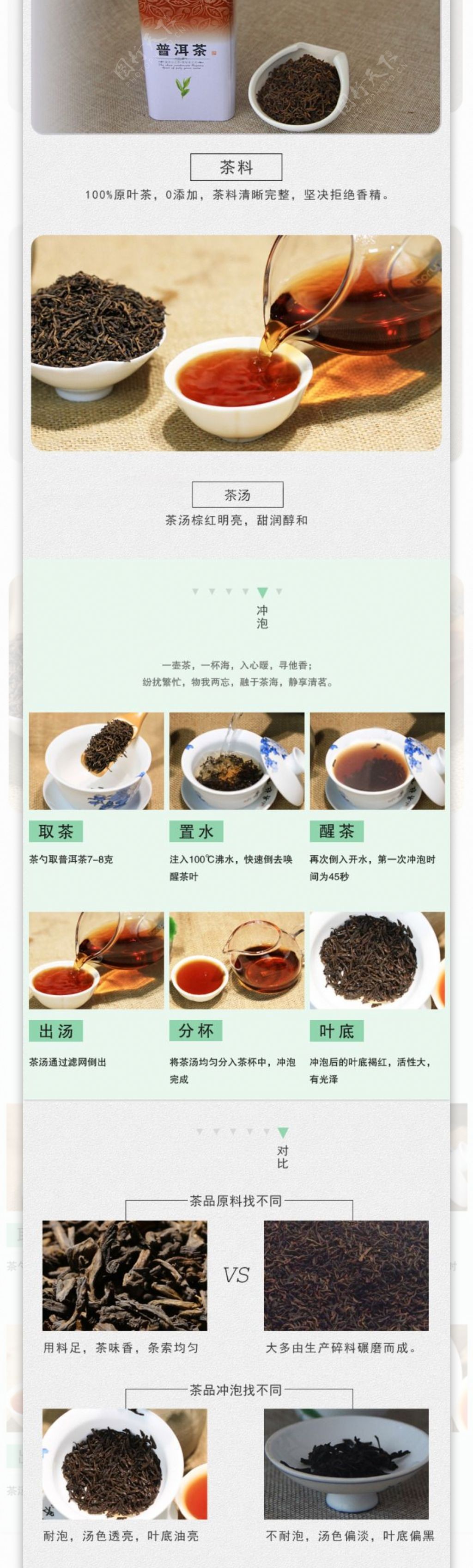 原创淘宝宫廷普洱熟茶宝贝详情