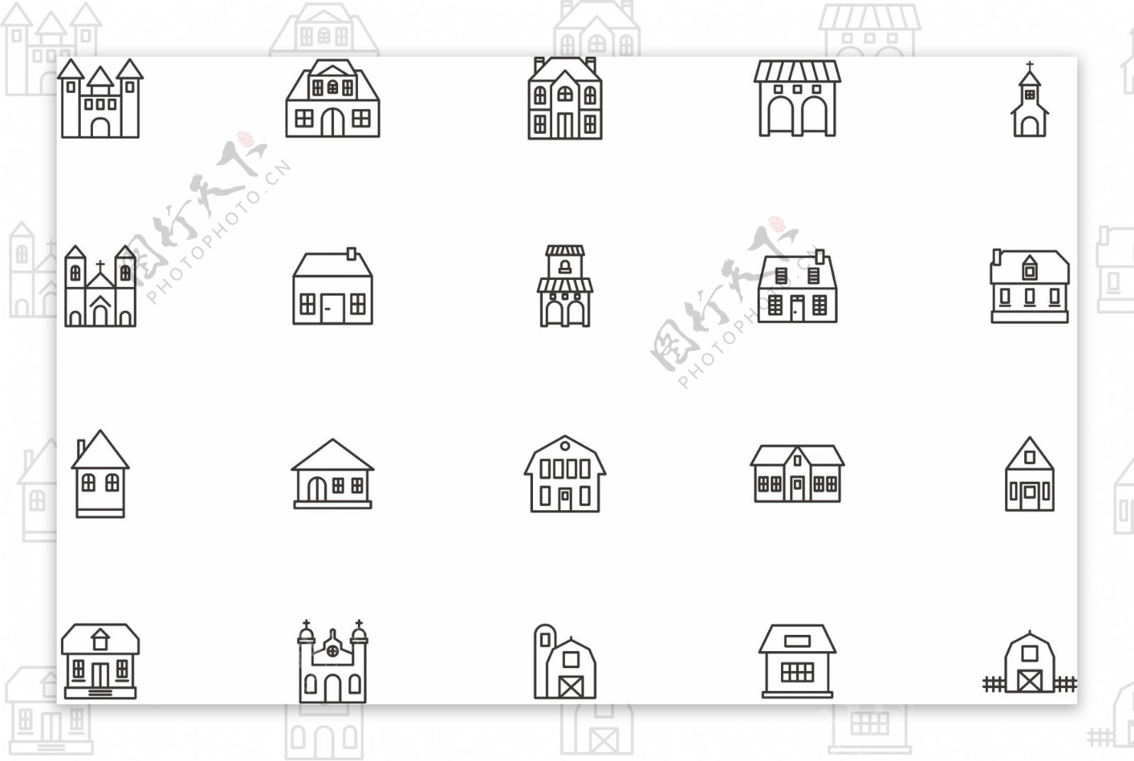 殖民地建筑图标