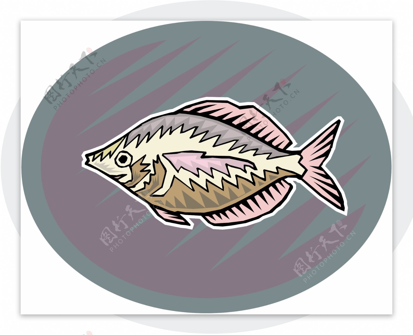 五彩小鱼水生动物矢量素材EPS格式0513