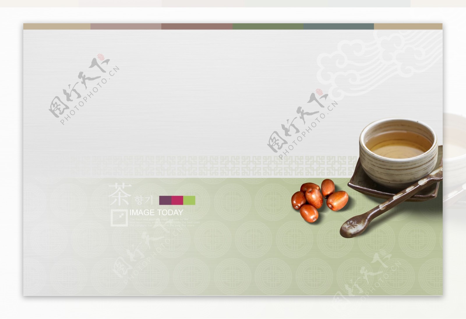 韩国茶具茶文化主题设计PSD分层素材