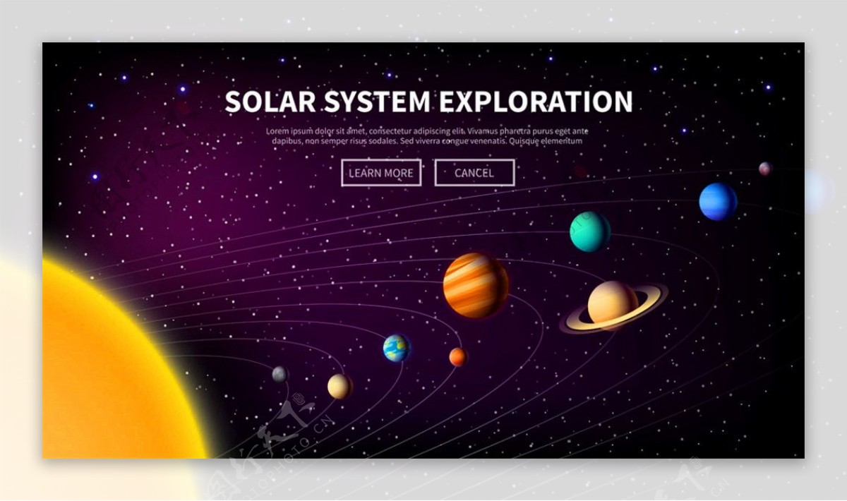 太阳系海报背景图片