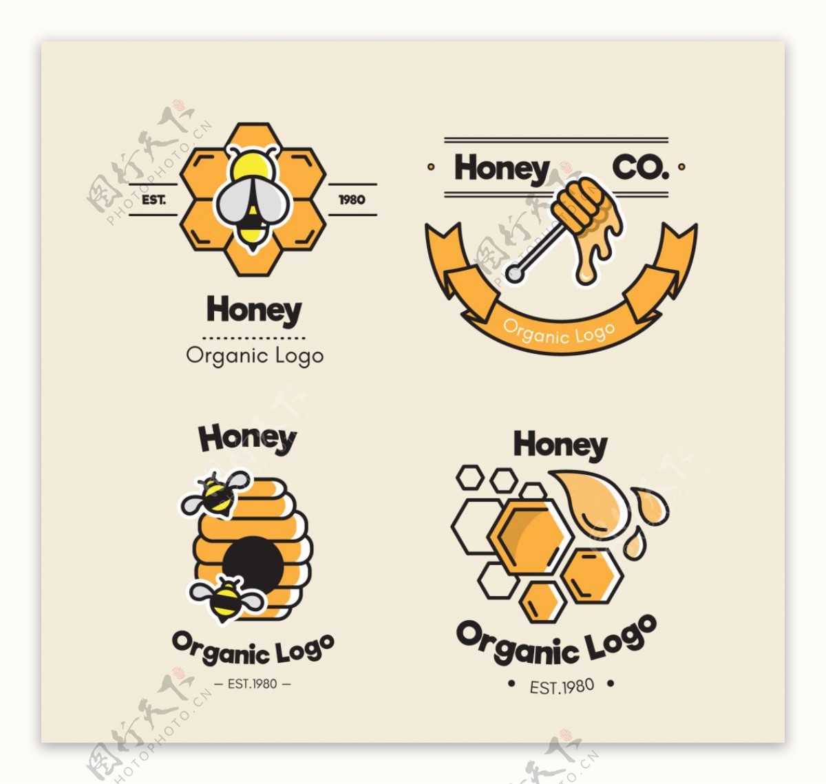 扁平蜂蜜标志
