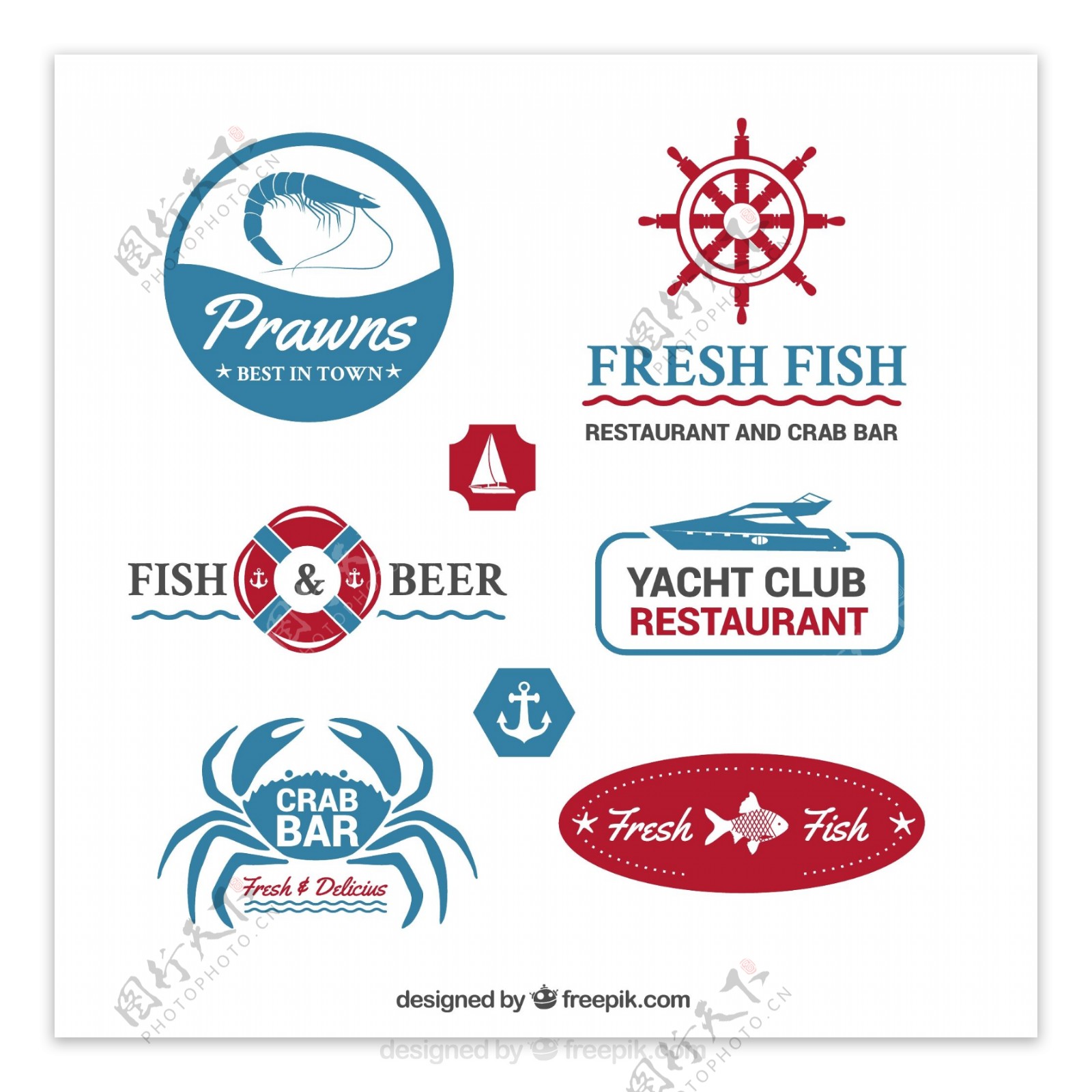 海鲜餐厅的徽章