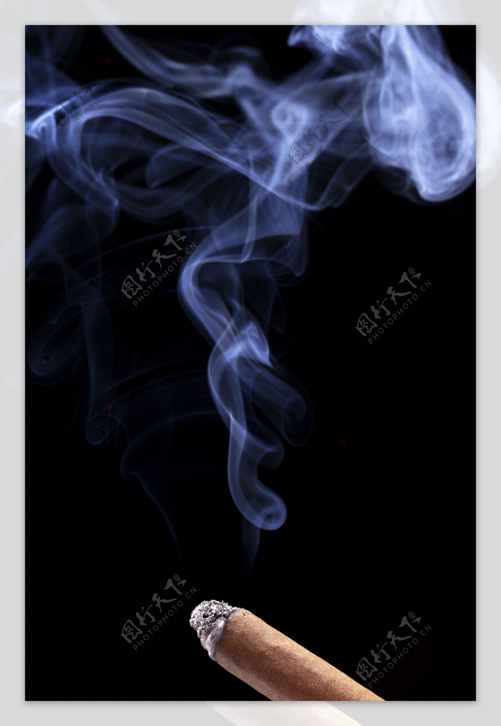 点然的雪茄香烟图片