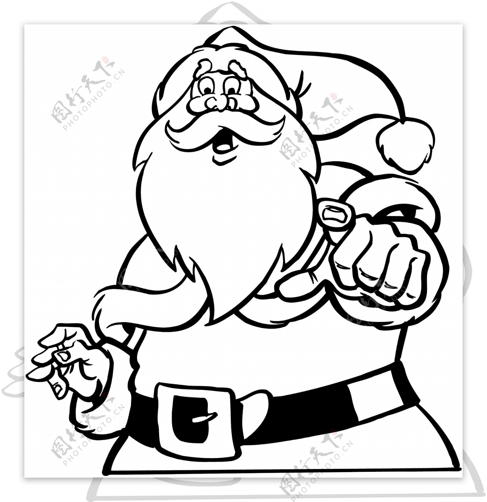 圣诞老人头像卡通头像矢量素材EPS格式0071