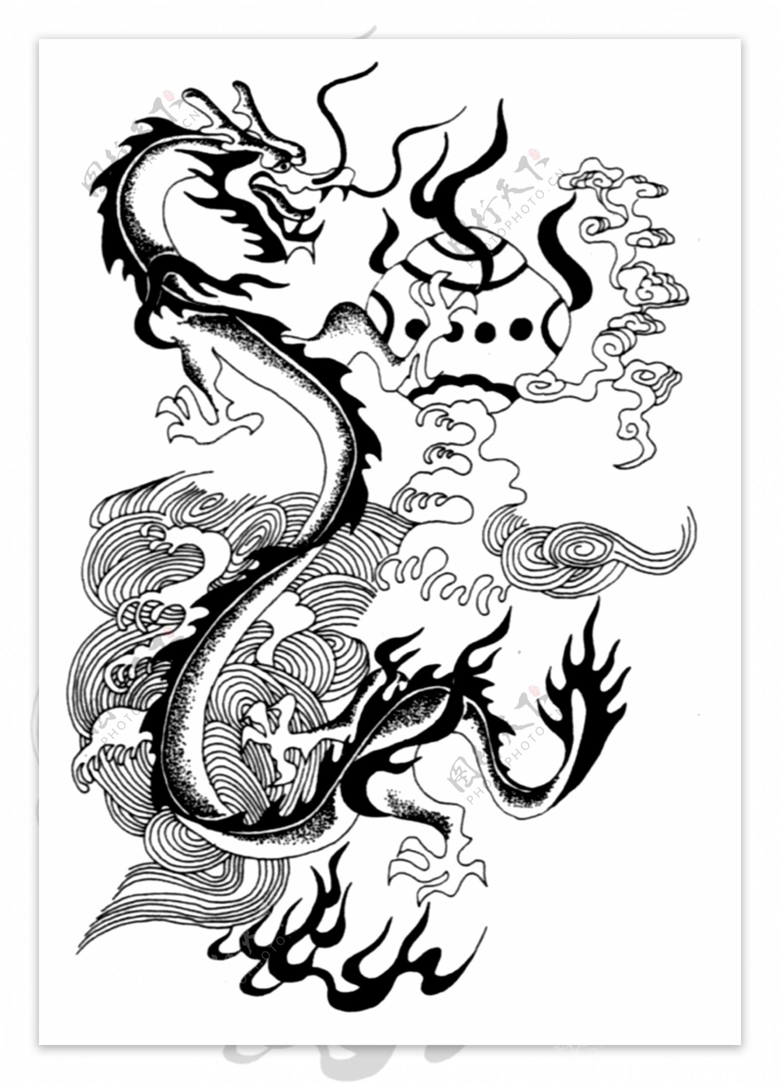 龙纹图案吉祥图案中国传统图案427