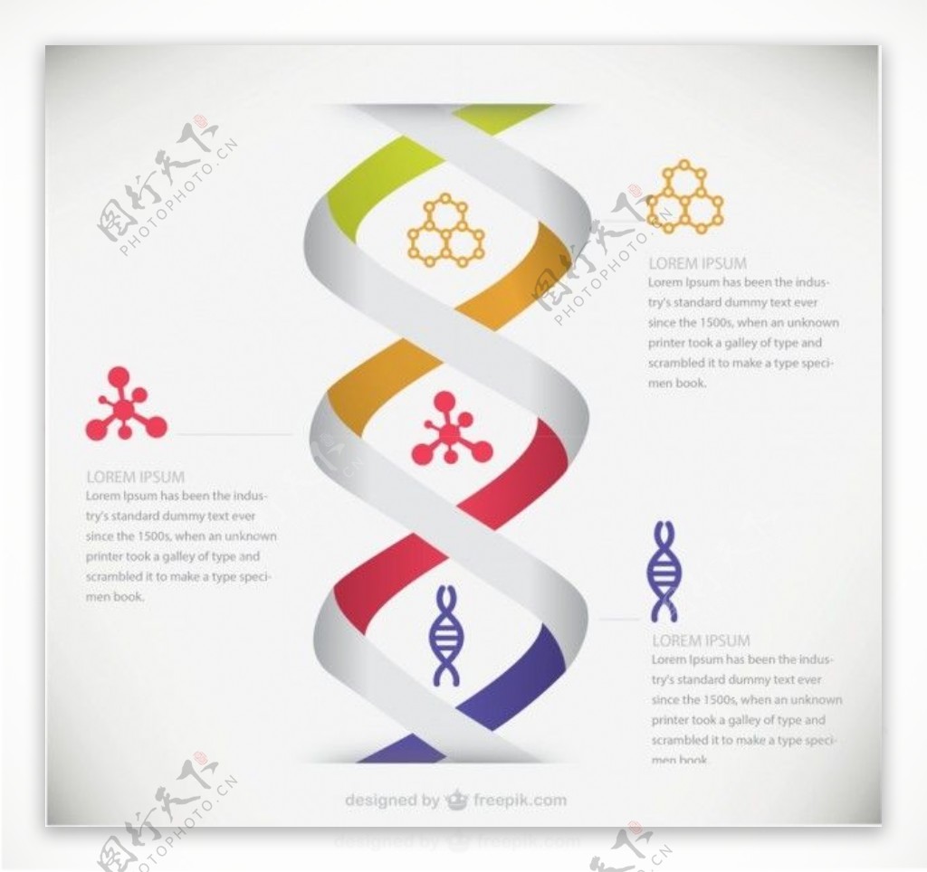 DNA医学信息图表