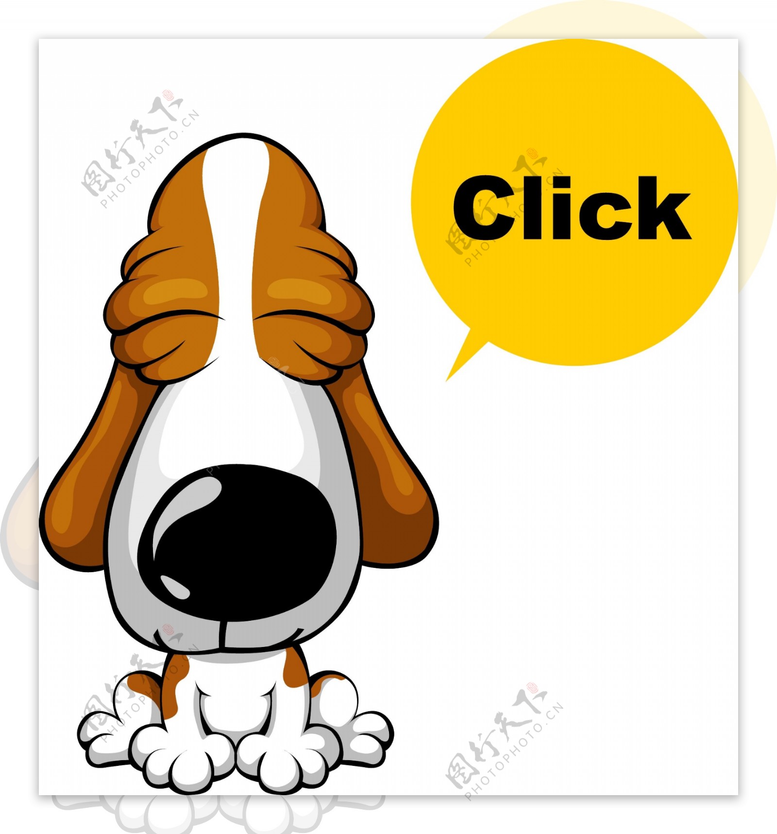 宠物狗矢量动物卡通动物AI格式0078