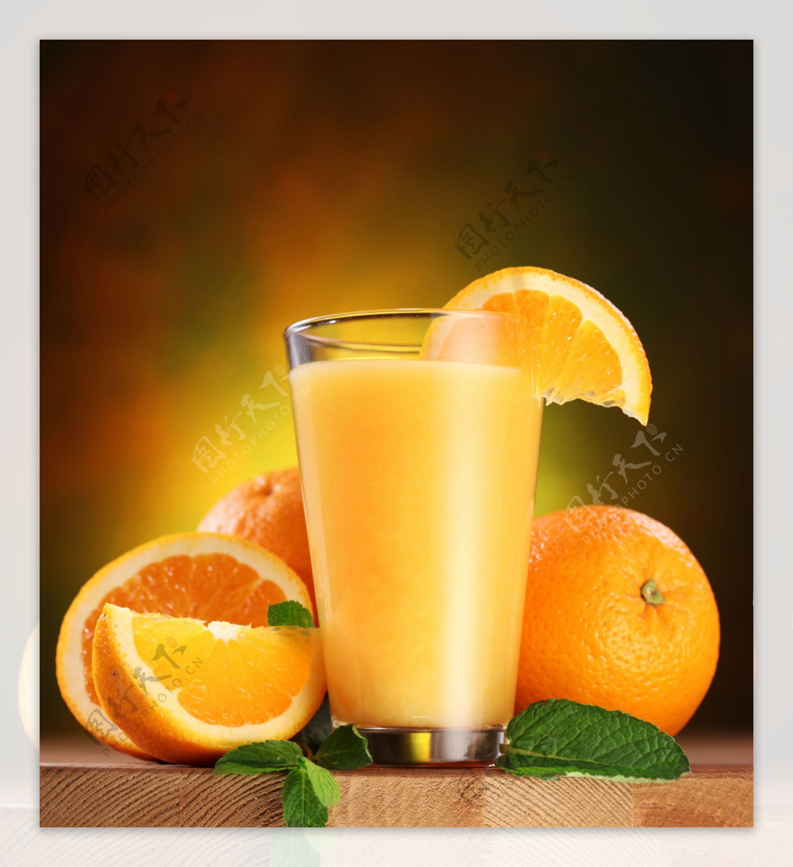 鲜橙汁背景图片