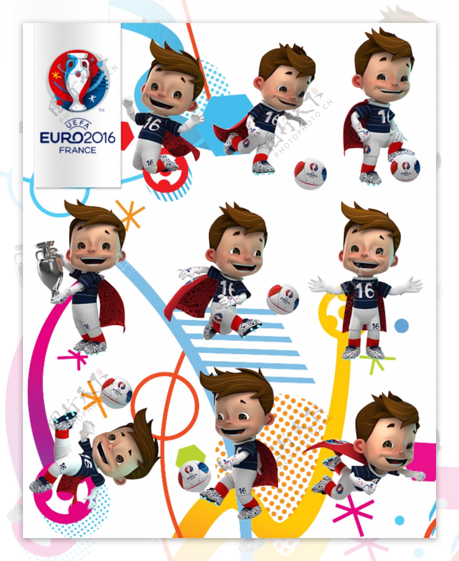 超级维克托2016欧洲杯吉祥图片