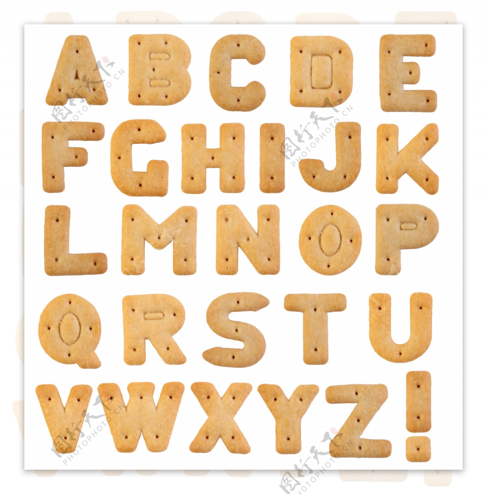 饼干字母设计图片